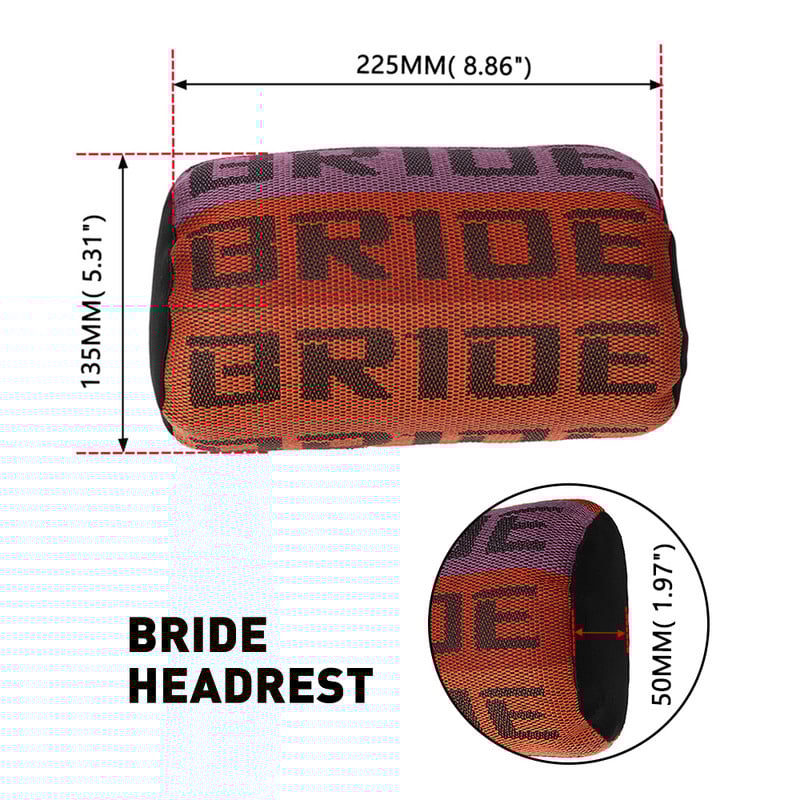 RASTP-Universal 1 részes puha párna JDM stílusú BRIDE nyakpárna szövet Gradáció autósülés fejtámla autós nyakpárnák RS-BAG043