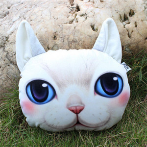 Loominguline 3D-prinditud kass-koer lemmikloomad nägu auto peatoed auto kaelatoe tarvikud kaela turvapadja ümbris ilma täidiseta