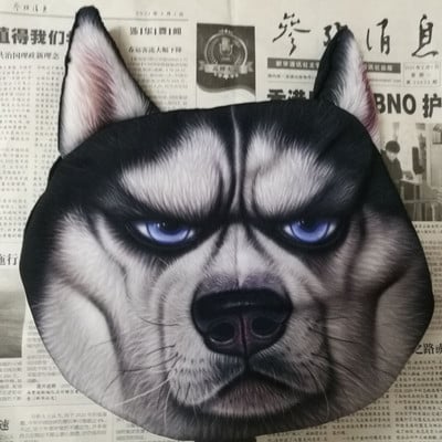 Loominguline 3D-prinditud kass-koer lemmikloomad nägu auto peatoed auto kaelatoe tarvikud kaela turvapadja ümbris ilma täidiseta