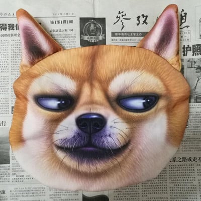 Loominguline 3D-prinditud kass-koer lemmikloomad nägu auto peatoed auto kaelatoe tarvikud kaela turvapadja ümbris ilma täidiseta