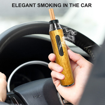 Ръчни мини пепелници против летене на сажди капак за цигари преносим пепелник за кола дървена поставка за цигари за работа шофиране игри
