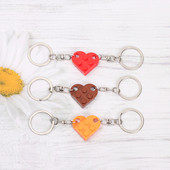 2 bucăți drăguț inimă bloc de construcție brelocuri cupluri prietenie dragoste inimă cărămidă breloc pandantiv mașină accesorii de interior auto