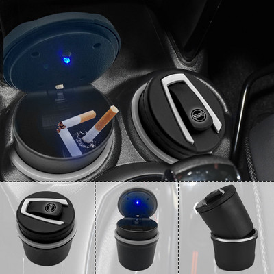 Portable LED Auto Ashtray Automatic Indicator Ashtray For Nissan Nismo Tiida Sylphy Teana X Trail T30 T32 Almera Qashqai J10 J11