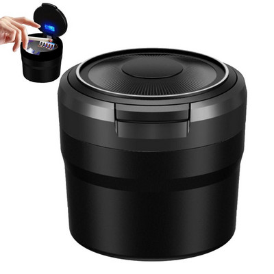 Mini scrumieră pentru mașină Scrumieră portabilă pentru mașină Siguranță cu lumină LED Multifuncțională autovehicul pentru țigară Scrumieră suport Decorare