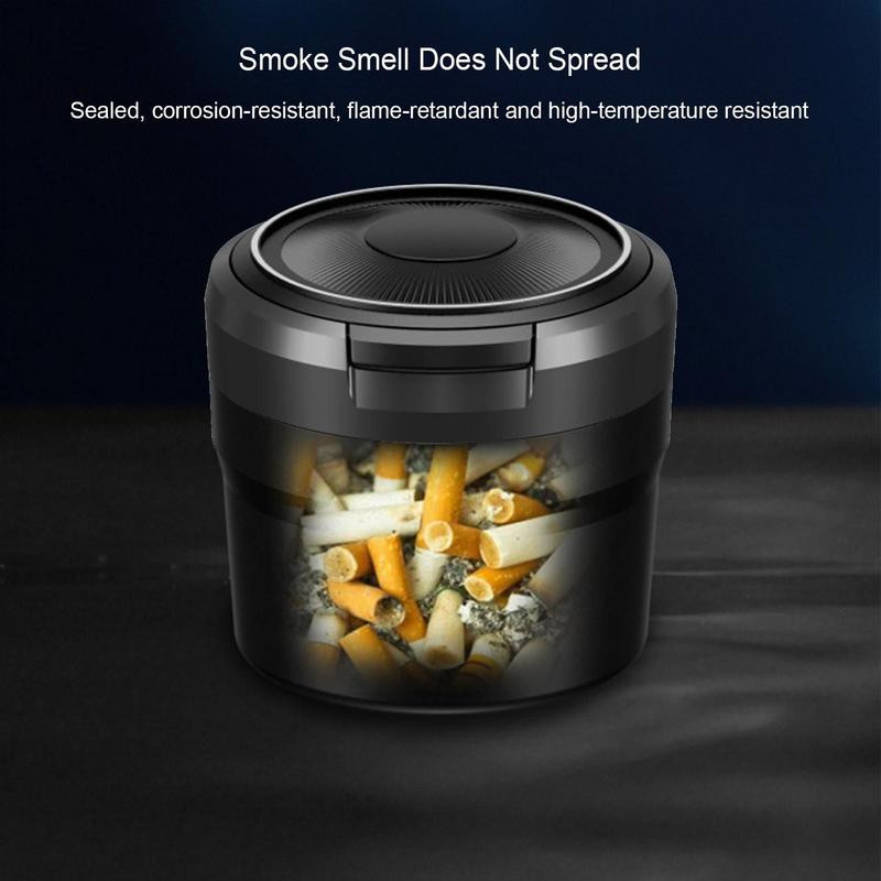 Mini scrumieră pentru mașină Scrumieră portabilă pentru mașină Siguranță cu lumină LED Multifuncțională autovehicul pentru țigară Scrumieră suport Decorare