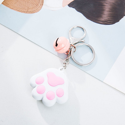 Loominguline auto võtmehoidja võtmehoidja armas kassi küünis pehme liimiga kelluke Auto sisustustarvikud ripats rõngas mobiiltelefoni kesta ripats