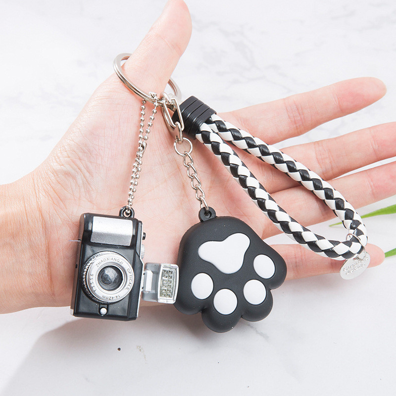 Loominguline auto võtmehoidja võtmehoidja armas kassi küünis pehme liimiga kelluke Auto sisustustarvikud ripats rõngas mobiiltelefoni kesta ripats