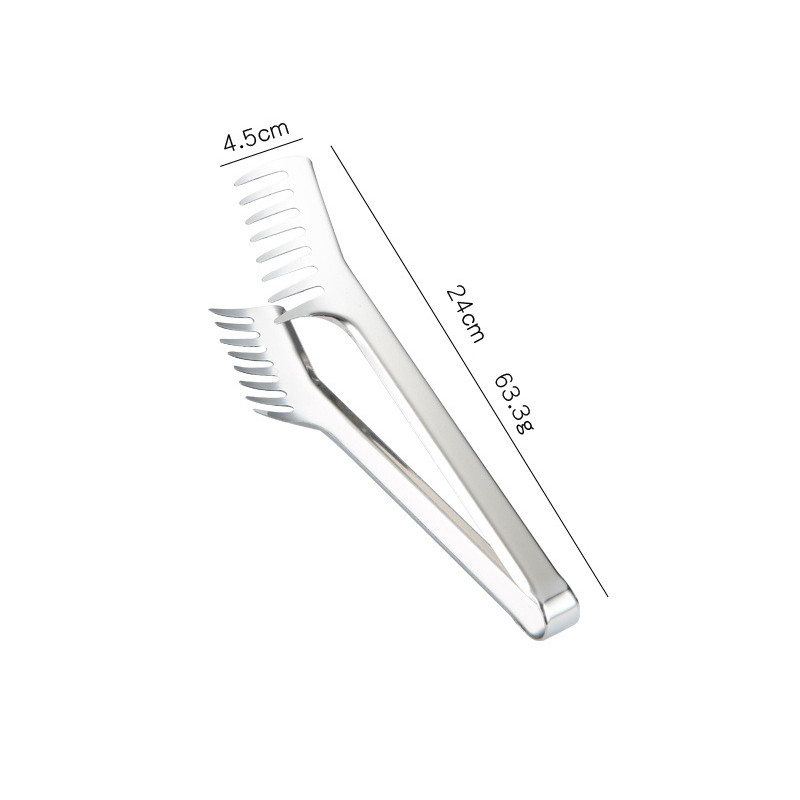 9 colių nerūdijančio plieno makaronų žnyplės Makaronų spagečių žnyplės maisto spaustukai nerūdijančio plieno rankena Virimo reikmenys Virtuvės priedai