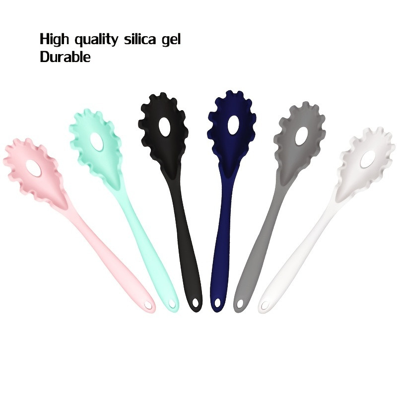 1vnt Silikoninė makaronų šakutė karščiui atspari makaronų kaušelis.