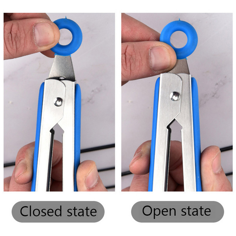 Maisto klasės silikoninės makaronų žnyplės Neslystančios nerūdijančio plieno maisto žnyplės makaronams Virtuvės įrankiai Grilio įrankiai Priedai