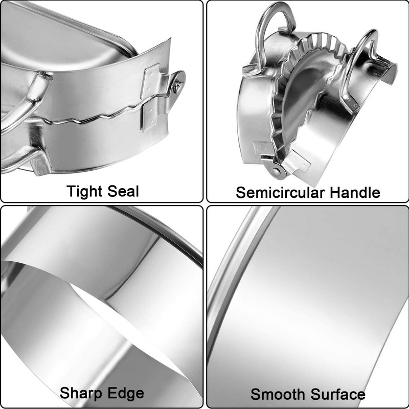 Ravioolide valmistaja roostevabast terasest pelmeenivormi pelmeeni ümbris Vormitaignapressi lõikur Empanada press pirukaraviooli press