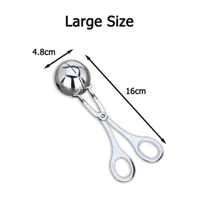 Aparat za izradu mesnih okruglica Stezaljka za alat Newbie Non-stick Punjena žlica za mesne kuglice Oblikivač Lopatica za kuhanje Kuhinjski dodaci od nehrđajućeg čelika