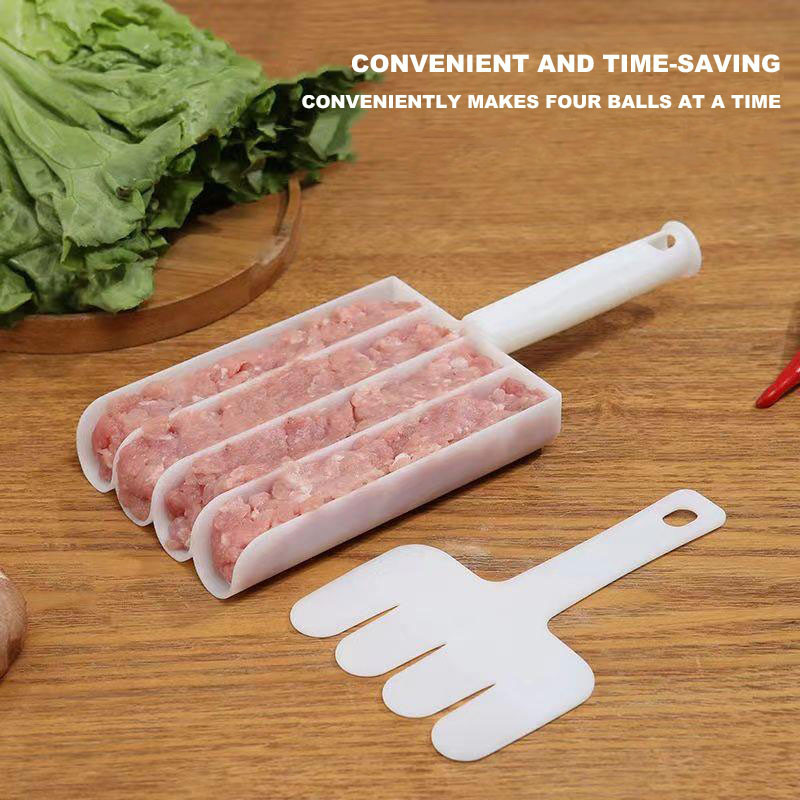 Mėsos kukulių gaminimo naminis įrankis, formavimas, apvalus žuvis, ryžių rutuliukas, kepsninės kepsninės, pupelių varškės virtuvės įtaisai