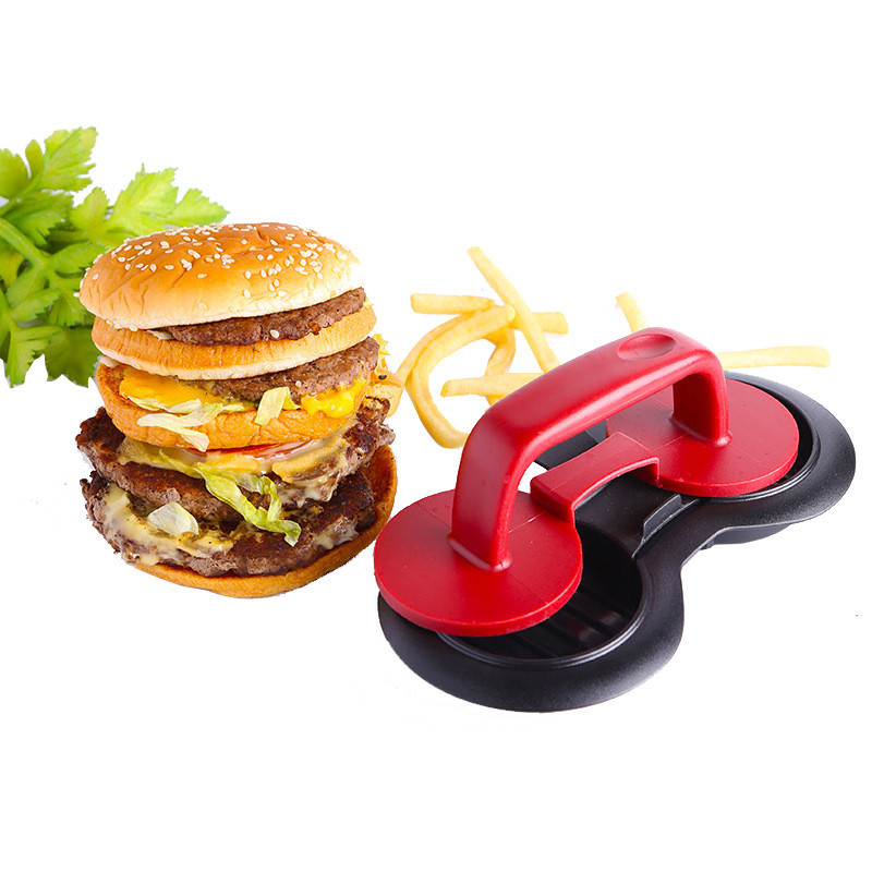 Φόρμα χάμπουργκερ Διπλή τρύπα Πρέσα χάμπουργκερ Μοσχαρίσια φόρμα φόρμα μπάρμπεκιου Πιάτο αντικολλητικό φόρμα κρέατος πρέσα μπιφτέκι