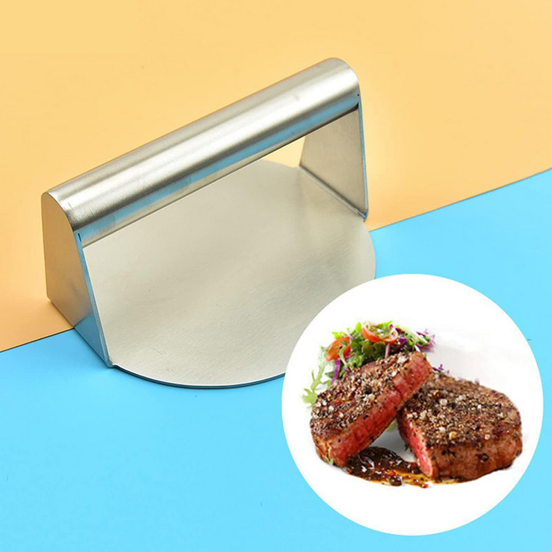 Smash Burger Press 304 nerūdijančio plieno grotelių priedų rinkinys 5,7 colio apvalus mėsainio preso kotletų gaminimo įrankių rinkinys kepsnių mėgėjams