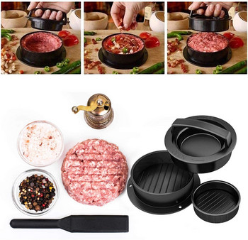 Μπιφτέκια για χάμπουργκερ Μηχανή κρεάτων για μπιφτέκια Καλούπι για πρέσες ABS Υλικό Χάμπουργκερ Πρέσες πίτας για κρέας Εργαλεία κουζίνας Εργαλεία κρέατος