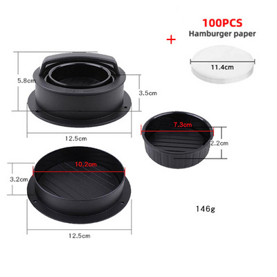 ABS hamburgeri küpsetusmasin Hamburgeri press ümmargune nakkumatu koka kotletid Hamburgeri liha veiseliha grill Burger Press Pattty Maker vorm