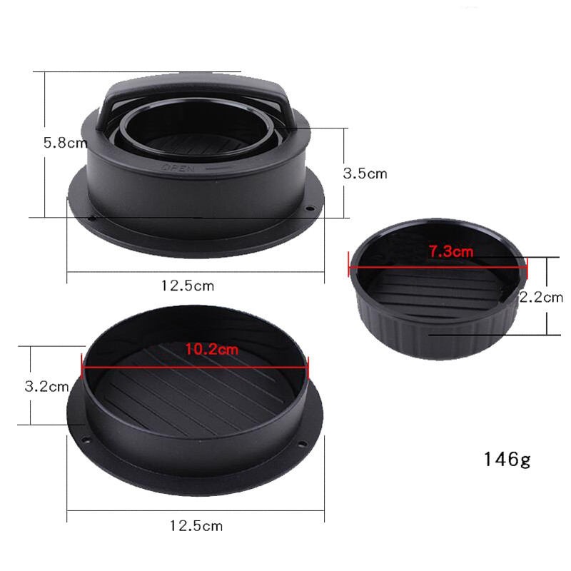 ABS hamburgeri küpsetusmasin Hamburgeri press ümmargune nakkumatu koka kotletid Hamburgeri liha veiseliha grill Burger Press Pattty Maker vorm