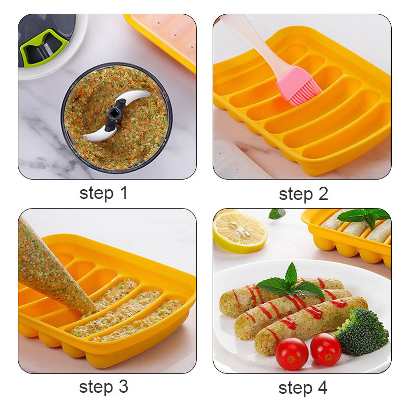 Köögisilikoon Suurendus Hot Dog paksendatud vorstivorst Singivorstitööriist Isetehtud isetehtud beebitoidulisand munavorstikarp