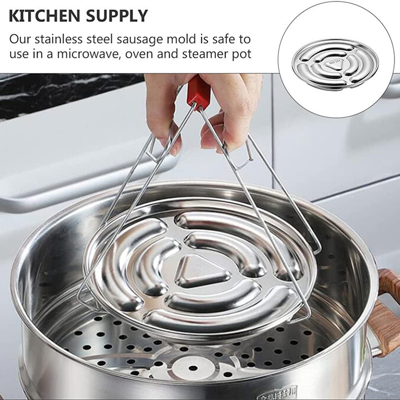 Roostevabast terasest vorstikeetja Vormiliha täidis Bbq Küpsetusümbrised Singi hot Dog Köögi vidinad ja tarvikud Tööriistad