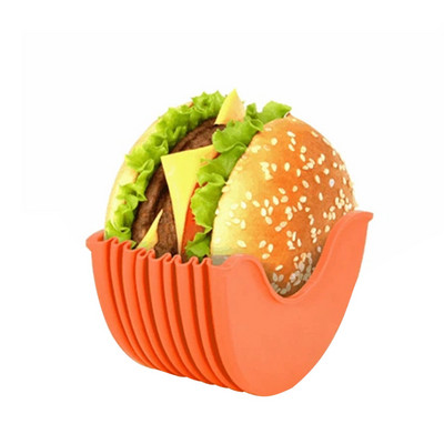 Silikoniniai mėsainių laikikliai Daugkartiniai sumuštinių laikikliai Jautienos preso formelės mėsainio bandelės lukšto virtuvės įrankis Indų ploviklis be BPA