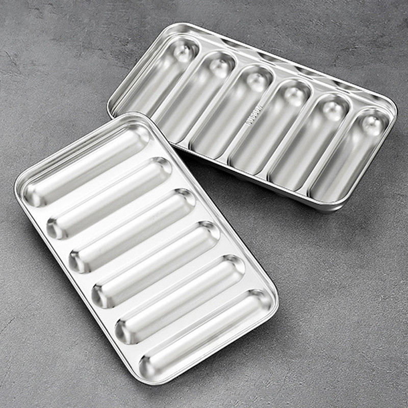 Roostevabast terasest vorstivormi köögividinad Laste hot dogi vormide valmistamine DIY küpsetatud singivorstikeetja kast Köögitarvikud