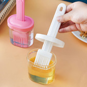 1 tk köögiflapjack õlihari, majapidamises kasutatav kõrge temperatuurikindel silikoonist söödav hari, soja grilliõli hari