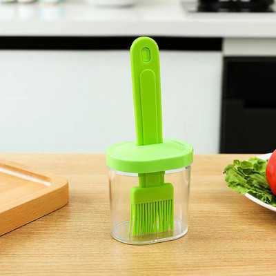 1 tk köögiflapjack õlihari, majapidamises kasutatav kõrge temperatuurikindel silikoonist söödav hari, soja grilliõli hari