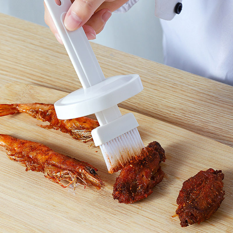 1 tk köögiflapjack õlihari, majapidamises kasutatav kõrge temperatuurikindel silikoonist söödav hari, soja grilliõli hari