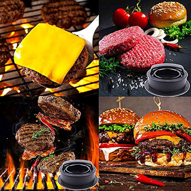 „Pasidaryk pats“ mėsos tankinimo vadovas mėsainio mėsos pyrago ryžių rutuliukų presavimo forma Plastikinė Hamburgo mėsos preso įrankių rinkinys Virtuvės priedai