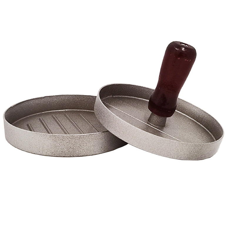 Aliuminio neprideganti mėsainių preso mėsainių kotletų gaminimo mašina su 100 vaško popierių, skirta BBQ griliui didmeninei prekybai