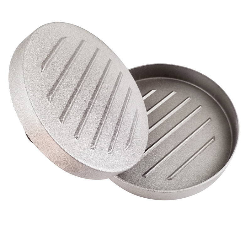 Aliuminio neprideganti mėsainių preso mėsainių kotletų gaminimo mašina su 100 vaško popierių, skirta BBQ griliui didmeninei prekybai