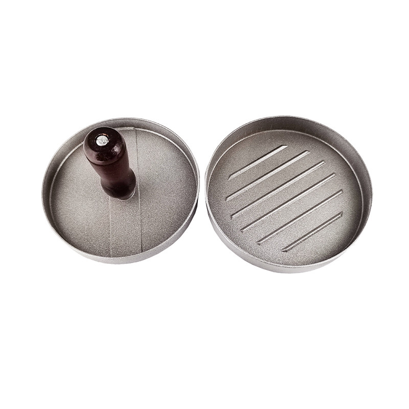 Aliuminio neprideganti mėsainių preso mėsainių kotletų gaminimo mašina su 100 vaško popierių, skirta BBQ griliui didmeninei prekybai