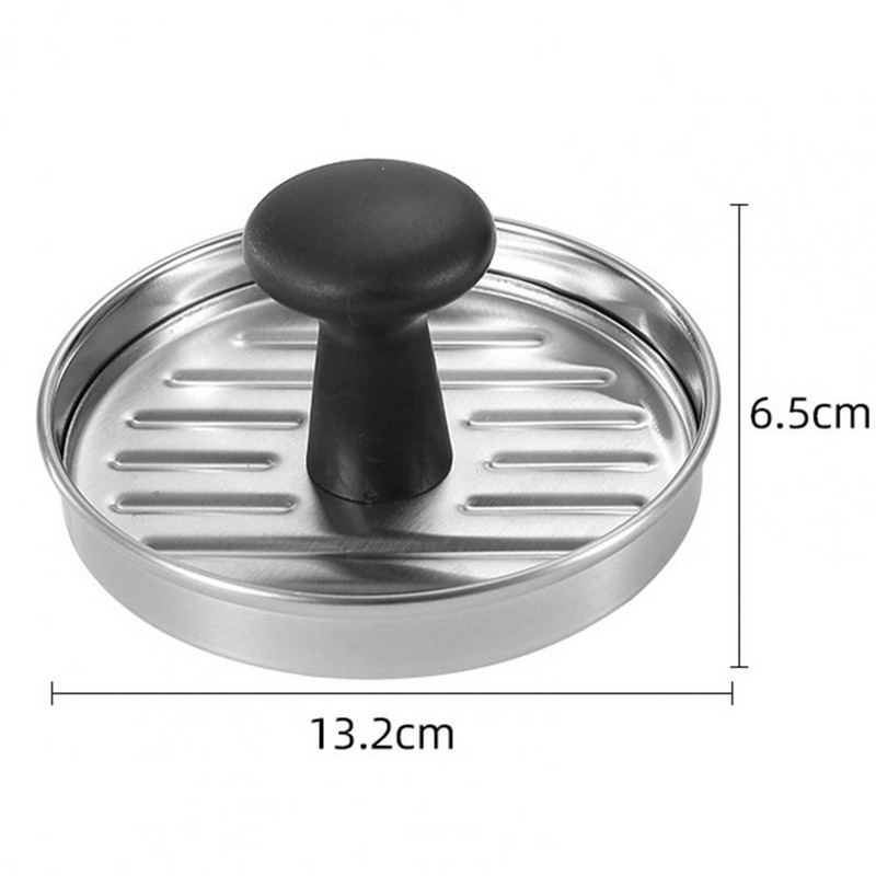 Naudinga mėsainių presas nerūdijančio plieno mėsos presas apvalios formos kepimas BBQ mėsainių presas maisto forma