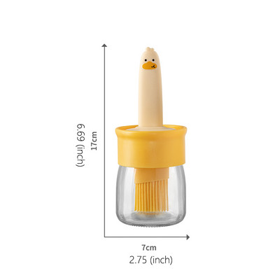 tik maisto kokybės silikono aliejaus šepetys su buteliukais, atsparus aukštai temperatūrai kepsninės šepetys aliejaus buteliuko prieskonių šepetėlis
