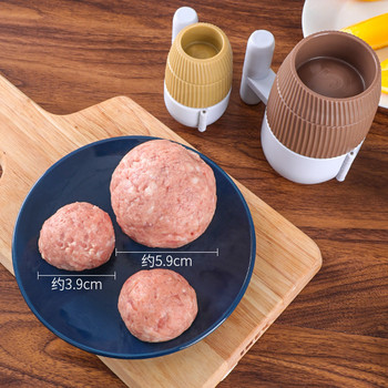 2 τμχ/σετ Κεφτεδοποιός Κουζίνα Fish Ball Rice Ball Κατασκευή φόρμας Αντικολλητική DIY Meat Stuffed Sandwich Meatball Shaper Meat Tools