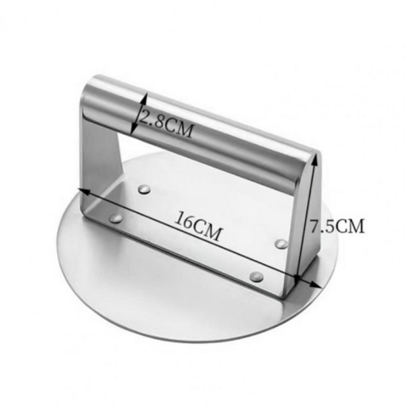 „Burger Press“ nepridegantis nerūdijantis plienas, lengvai plaunamas indaplovėje, saugus nerūkantis pyragų gaminimo aparatas, skirtas ant grotelių kepsniams