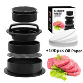 Hamburger Sütő Kerek Hamburger Prés Forma Tapadásmentes Chef Kotlett Hamburger Hús Marha Grill Burger Press Pogácsasütő Forma Grill