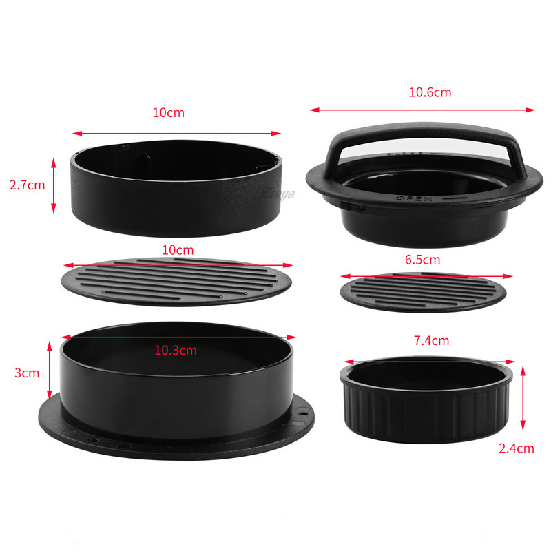 Hamburger Sütő Kerek Hamburger Prés Forma Tapadásmentes Chef Kotlett Hamburger Hús Marha Grill Burger Press Pogácsasütő Forma Grill