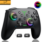 Dinofire`i juhtmevaba Bluetoothi RGB-kontroller Nintendo Switchi/Switchi OLED-i/Switch Lite/PC/Mobiilse mängupuldi mitme funktsiooniga juhtkangi jaoks