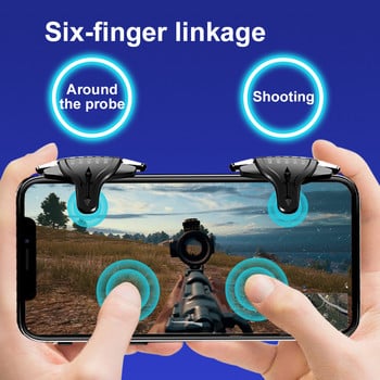 PUBG Mobile Game Controller Gamepad Trigger Aim Shoot Button L1R1 Shooter Joystick για iPhone Xiaomi Samsung Huawei Smart Phone