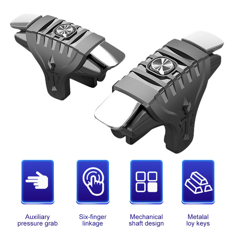 PUBG mobiilimängukontrolleri mängupuldi päästiku sihtimisnupp L1R1 laskuri juhtkang iPhone Xiaomi Samsung Huawei nutitelefoni jaoks