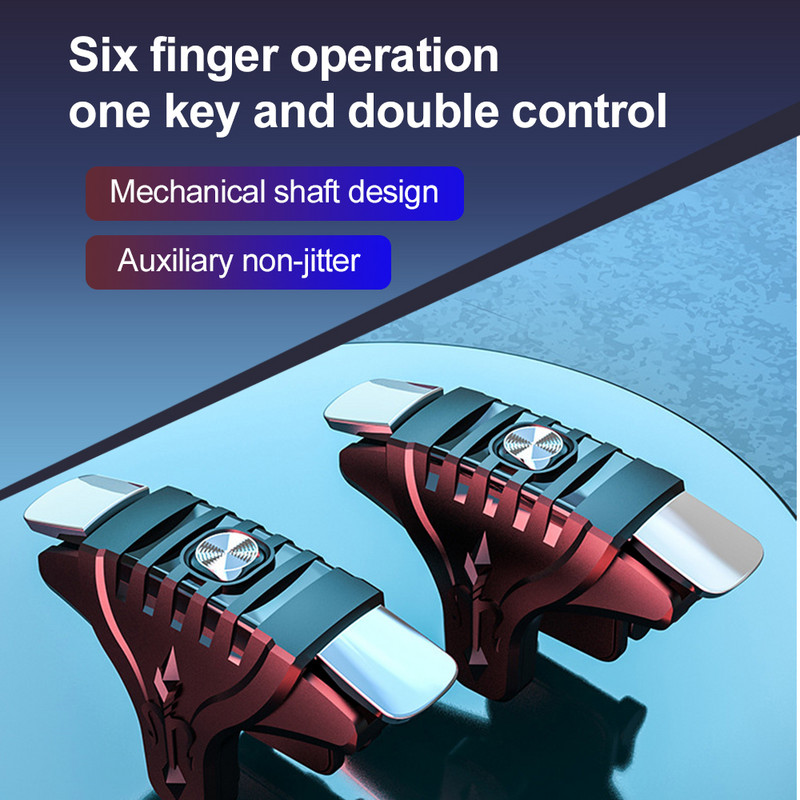 PUBG mobiilimängukontrolleri mängupuldi päästiku sihtimisnupp L1R1 laskuri juhtkang iPhone Xiaomi Samsung Huawei nutitelefoni jaoks