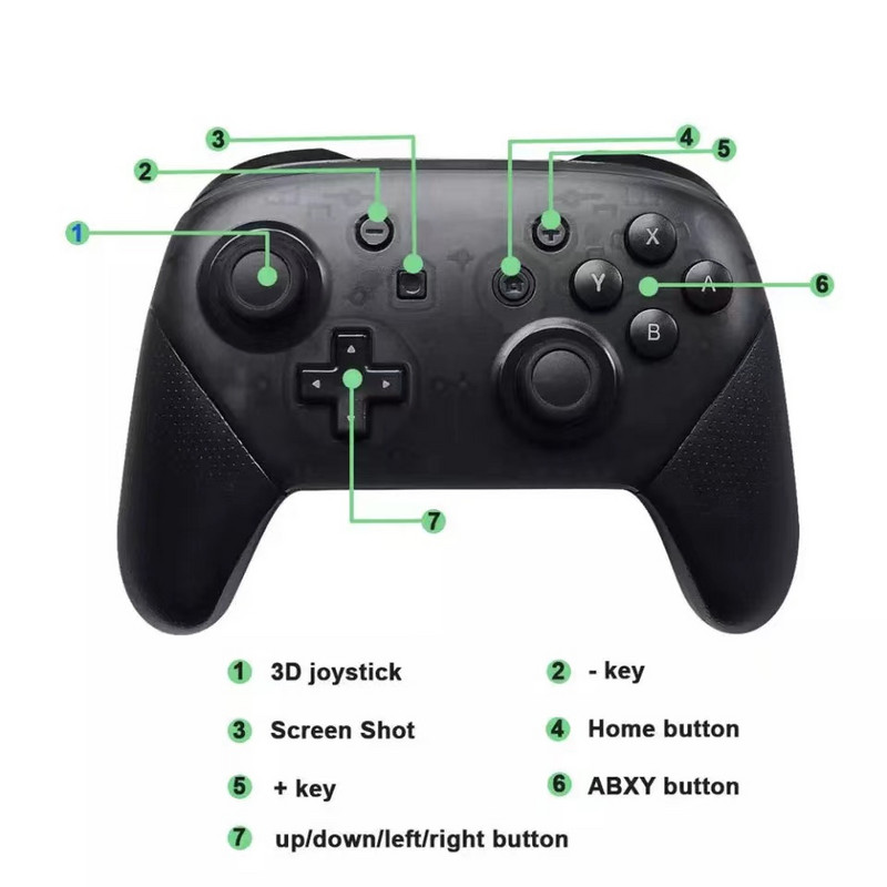Juhtmeta Bluetoothi juhtkangi kontroller Nintend Switch Pro Mando Gamepad Game T4 Pro jaoks Nintend Switchi/Lite/Switch OLED jaoks
