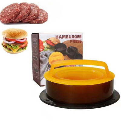 3 în 1 formă rotundă matriță umplută pentru hamburger, carne de vită, legume, hamburger, presă pentru carne, fabricarea presei pentru carne, ștergerea hârtiei cu ulei