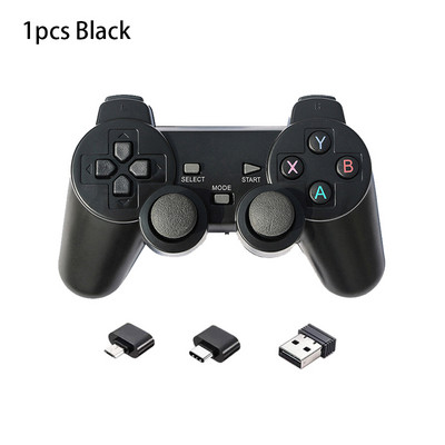 2,4 GHz-es vezeték nélküli játékvezérlő PC-hez laptophoz USB-játékvezérlő joystick PS3-hoz Android TV Box Windows Raspberry Pi 4 3 Joypad