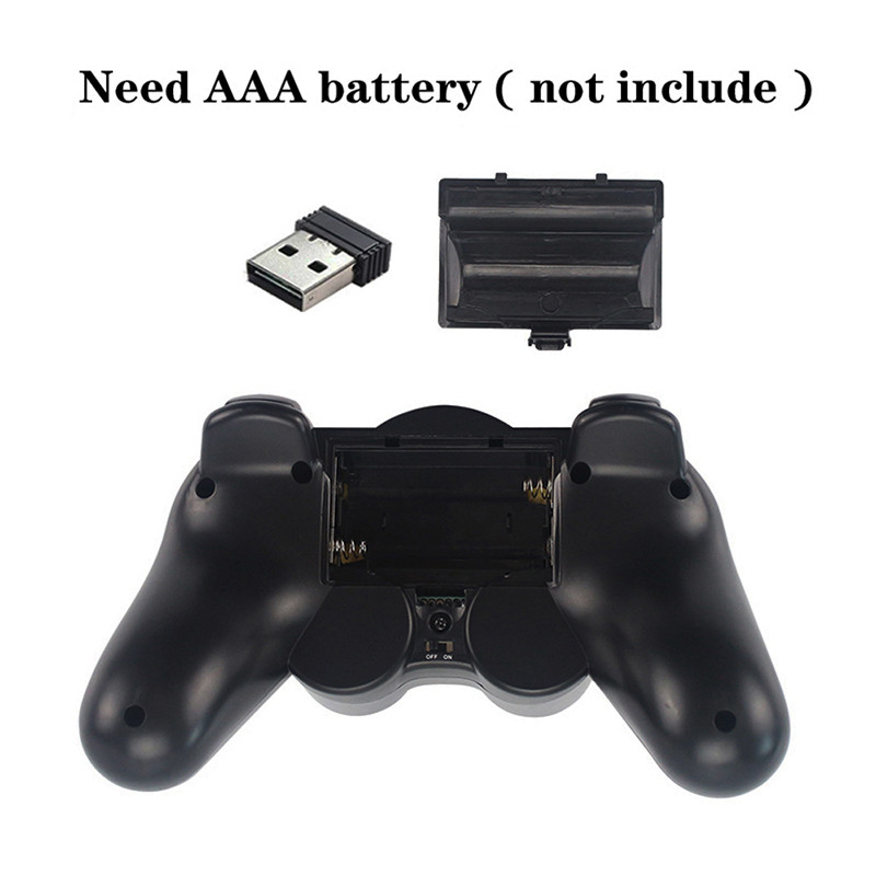 2,4 GHz-es vezeték nélküli játékvezérlő PC-hez laptophoz USB-játékvezérlő joystick PS3-hoz Android TV Box Windows Raspberry Pi 4 3 Joypad