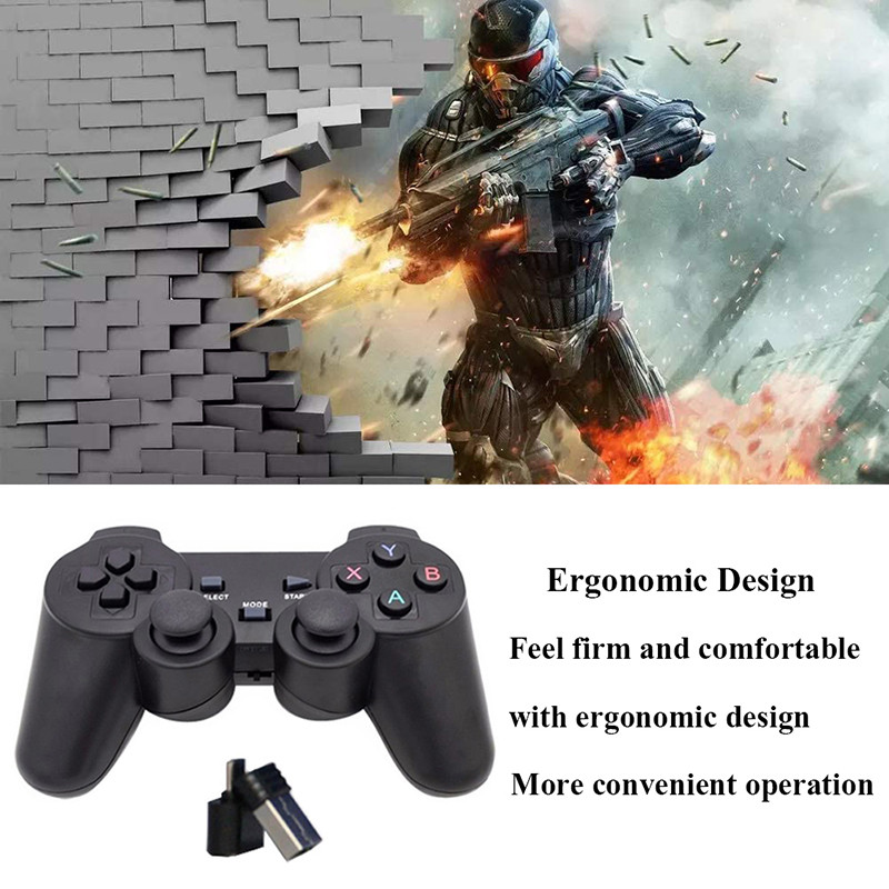 2,4 GHz-es vezeték nélküli játékvezérlő PC-hez laptophoz USB-játékvezérlő joystick PS3-hoz Android TV Box Windows Raspberry Pi 4 3 Joypad