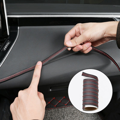 Pu Leather Car Style Universal DIY Flexible Interior Moulding Trim Strips Car Accessori Decoration Braid Strip Dashboard Sticker