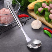 Fasírt készítő kézi tükör polírozott fényes akasztós háztartási kanál eszköz